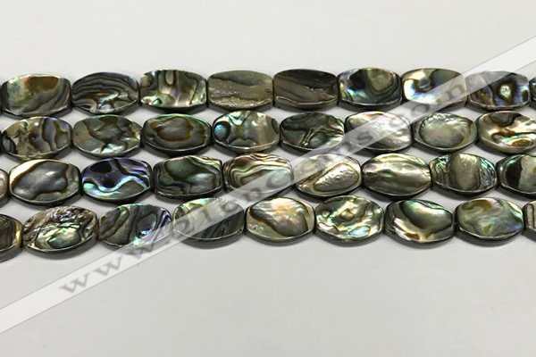 CSB4160 15.5 inches 10*14mm flat drum abalone shell beads wholesale