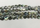 CSB4169 15.5 inches 10mm coin abalone shell beads wholesale