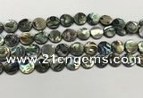 CSB4170 15.5 inches 12*12mm coin abalone shell beads wholesale