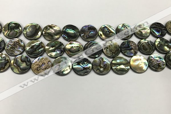 CSB4171 15.5 inches 14*14mm coin abalone shell beads wholesale