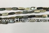 CSB4176 15.5 inches 8*16mm trihedron abalone shell beads wholesale