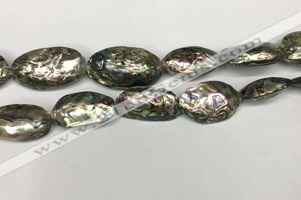 CSB4178 15.5 inches 12*28mm - 15*30mm freeform abalone shell beads