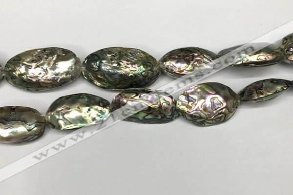 CSB4179 15.5 inches 13*30mm - 15*35mm freeform abalone shell beads