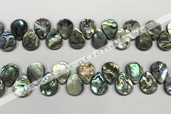 CSB4183 Top drilled 13*18mm flat teardrop balone shell beads