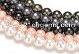 CSB44 16 inches 12mm round shell pearl beads Wholesale