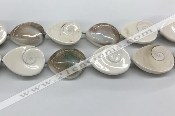 CSB4505 15.5 inches 28*38mm - 32*42mm teardrop shell beads wholesale