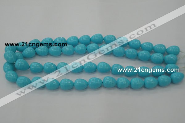 CSB555 15.5 inches 12*15mm whorl teardrop shell pearl beads