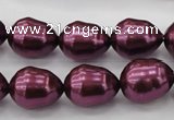 CSB556 15.5 inches 12*15mm whorl teardrop shell pearl beads