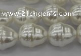 CSB570 15.5 inches 16*19mm whorl teardrop shell pearl beads