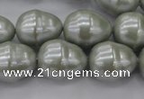 CSB571 15.5 inches 16*19mm whorl teardrop shell pearl beads