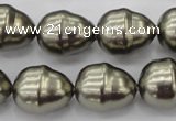 CSB572 15.5 inches 16*19mm whorl teardrop shell pearl beads