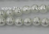 CSB600 15.5 inches 10mm whorl round shell pearl beads