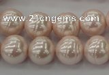 CSB625 15.5 inches 14mm whorl round shell pearl beads