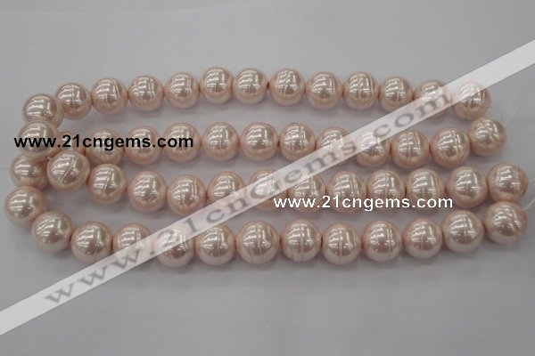 CSB637 15.5 inches 16mm whorl round shell pearl beads