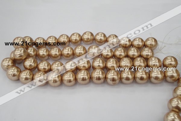 CSB645 15.5 inches 18mm whorl round shell pearl beads