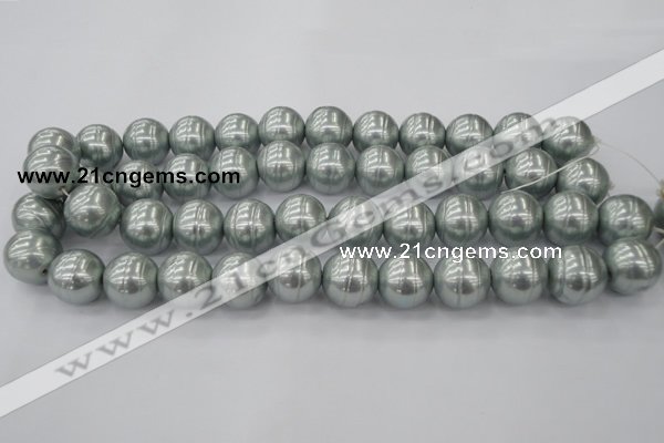 CSB646 15.5 inches 18mm whorl round shell pearl beads