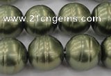 CSB647 15.5 inches 18mm whorl round shell pearl beads