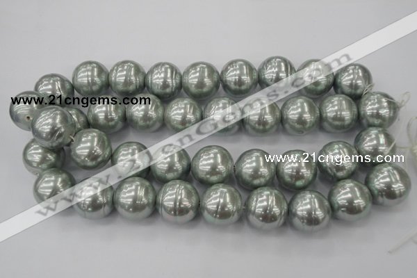 CSB661 15.5 inches 22mm whorl round shell pearl beads