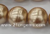 CSB662 15.5 inches 22mm whorl round shell pearl beads