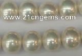 CSB800 15.5 inches 13*15mm oval shell pearl beads wholesale