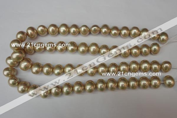 CSB802 15.5 inches 13*15mm oval shell pearl beads wholesale