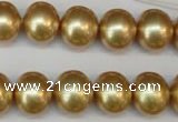 CSB804 15.5 inches 13*15mm oval shell pearl beads wholesale