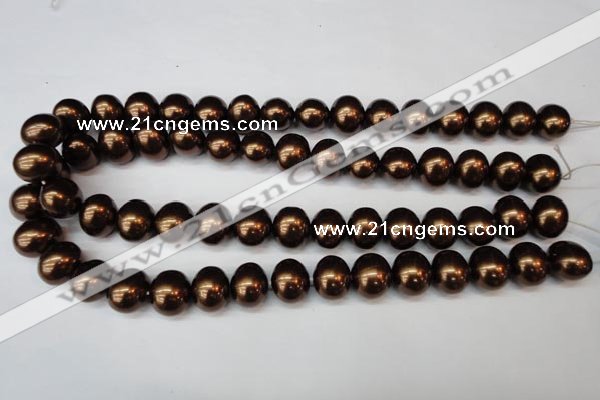 CSB807 15.5 inches 13*15mm oval shell pearl beads wholesale