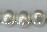 CSB825 15.5 inches 16*19mm oval shell pearl beads wholesale