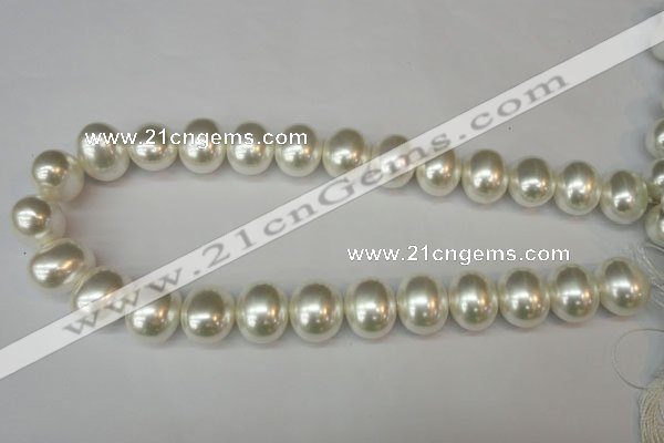 CSB826 15.5 inches 16*19mm oval shell pearl beads wholesale