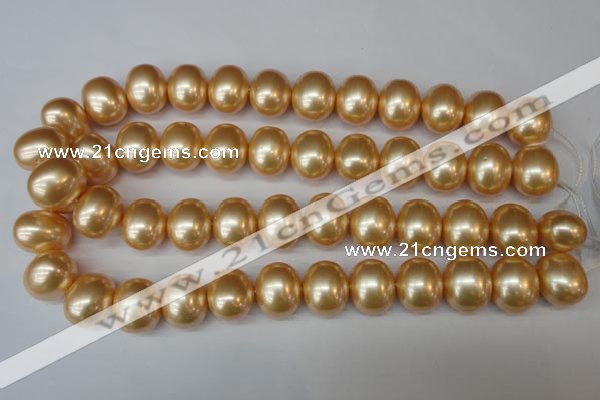 CSB827 15.5 inches 16*19mm oval shell pearl beads wholesale