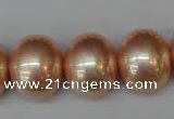 CSB828 15.5 inches 16*19mm oval shell pearl beads wholesale