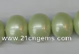 CSB831 15.5 inches 16*19mm oval shell pearl beads wholesale