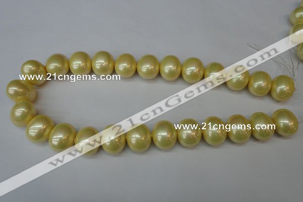 CSB832 15.5 inches 16*19mm oval shell pearl beads wholesale