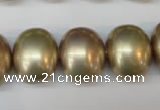 CSB833 15.5 inches 16*19mm oval shell pearl beads wholesale