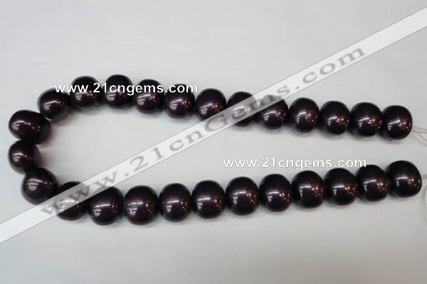 CSB839 15.5 inches 16*19mm oval shell pearl beads wholesale