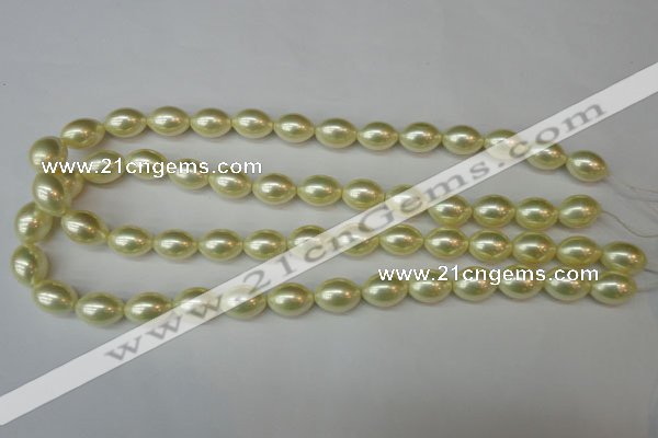 CSB846 15.5 inches 10*14mm rice shell pearl beads wholesale