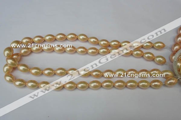 CSB847 15.5 inches 10*14mm rice shell pearl beads wholesale