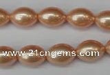 CSB848 15.5 inches 10*14mm rice shell pearl beads wholesale