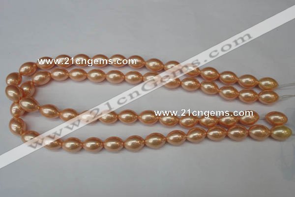 CSB848 15.5 inches 10*14mm rice shell pearl beads wholesale