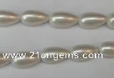 CSB855 15.5 inches 8*14mm teardrop shell pearl beads wholesale