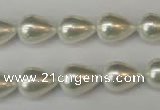 CSB862 15.5 inches 10*14mm teardrop shell pearl beads wholesale