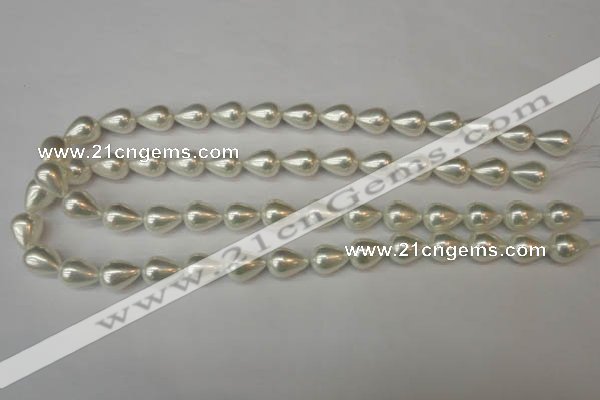 CSB862 15.5 inches 10*14mm teardrop shell pearl beads wholesale