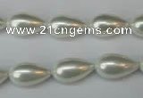 CSB864 15.5 inches 9*16mm teardrop shell pearl beads wholesale