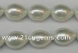 CSB868 15.5 inches 12*16mm teardrop shell pearl beads wholesale