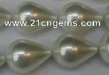 CSB875 15.5 inches 16*22mm teardrop shell pearl beads wholesale