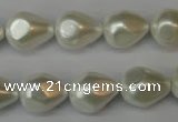 CSB890 15.5 inches 12*14mm teardrop shell pearl beads wholesale