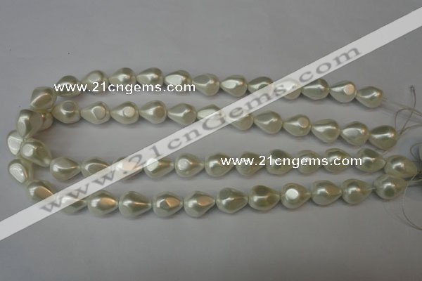 CSB890 15.5 inches 12*14mm teardrop shell pearl beads wholesale