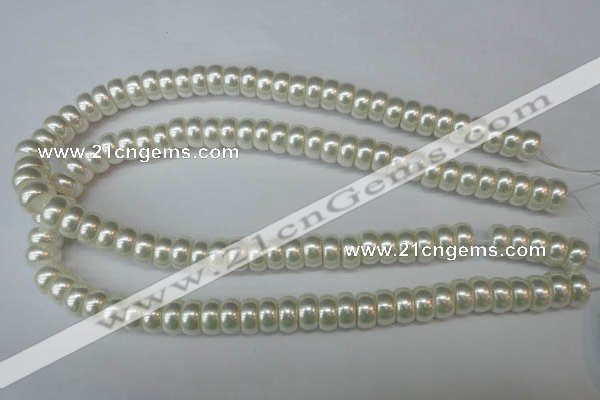 CSB900 15.5 inches 6*12mm rondelle shell pearl beads wholesale