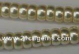 CSB901 15.5 inches 6*12mm rondelle shell pearl beads wholesale