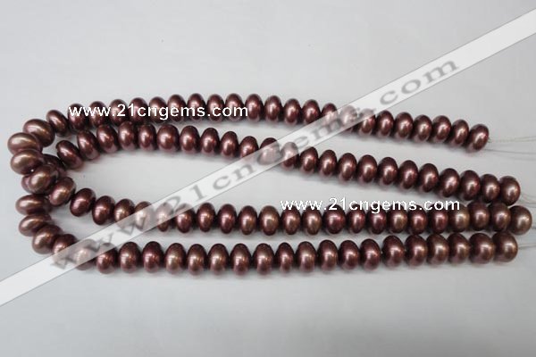 CSB906 15.5 inches 8*12mm rondelle shell pearl beads wholesale